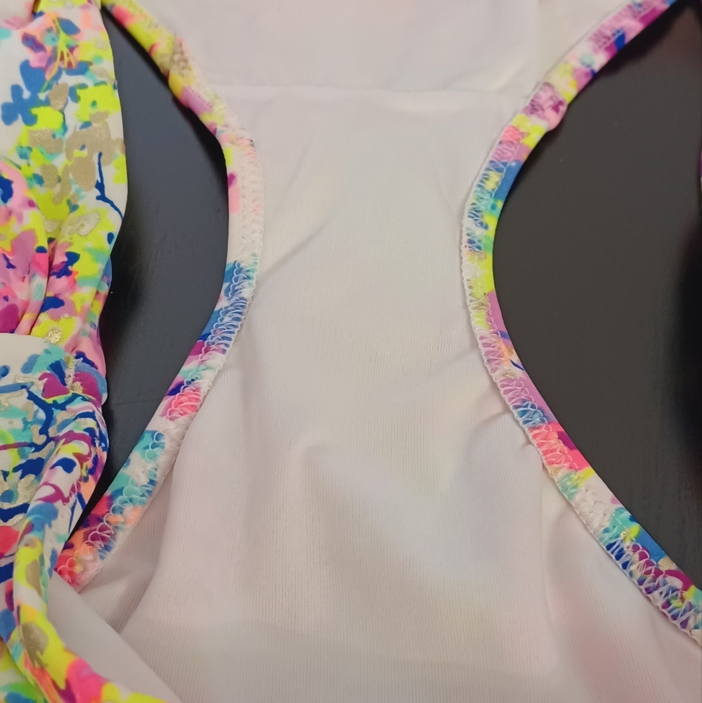 Victoria's Secret NWOT 2pc abstract Floral Bikini top Ana d bottom Never Used - Picture 8 of 12